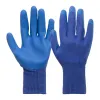 Blue anti-slip and warm gloves for both men and women, thickened knitted for winter outdoor labor protection Item Picture